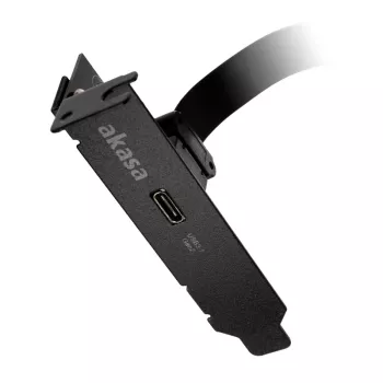 Akasa Low Profile PCI Bracket Adapter USB 3.1 Type C - juodas - Adapteris - Skaitmeniniai/Duomenys