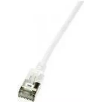 LogiLink Ultraflex SlimLine pataisos laidas - RJ-45 (M) - RJ-45 (M) - 0,5 m - 3,8 mm - ekranuotas PIMF - CAT 6a - ekranuotas, be halogenų, formuotas - baltas, RAL 9010