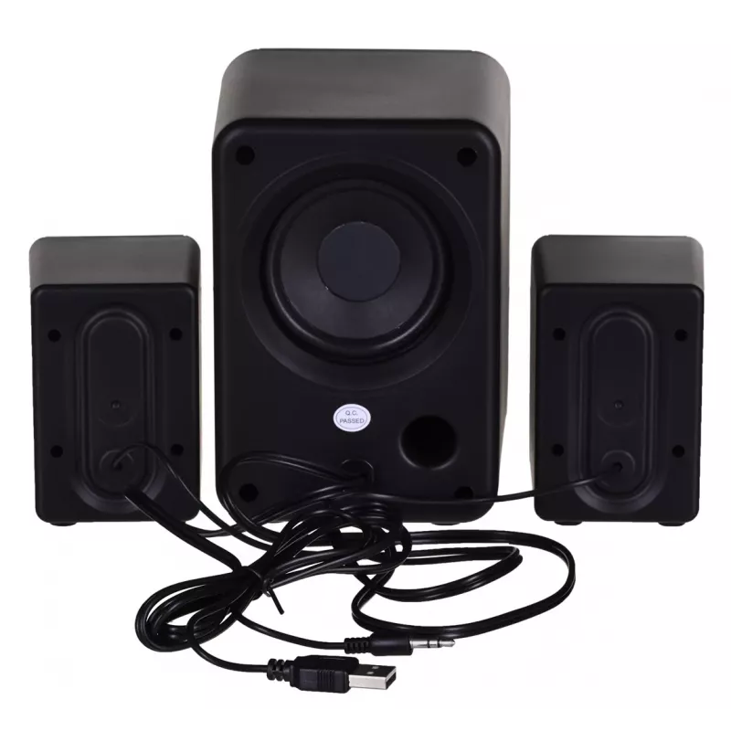 DEFENDER V11 11 W laidiniai 2.1 staliniai garsiakalbiai, USB 5 V, juodi