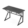 Gaming stalas huzaro Hero 1.6 Black – tiesus MDF/anglies stalviršis 1200×600×750 mm, metalinis rėmas