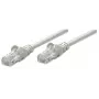 Intellinet tinklo jungiamasis laidas, Cat6, 1m, Pilka, CCA, U/UTP, PVC, RJ45, Auksuoti kontaktai, Apsaugotas nuo užkabėjimo, Su gaubtuku, Viso gyvenimo garantija