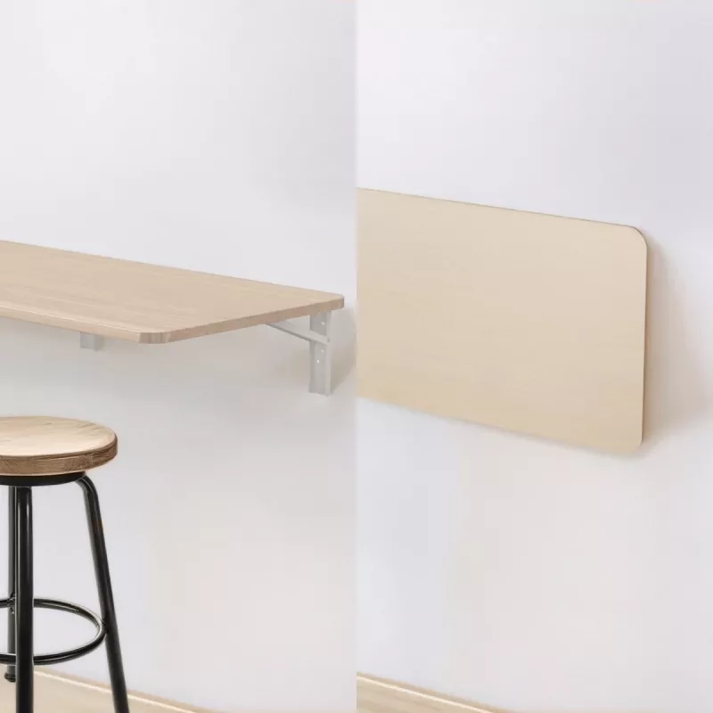Sulankstoma sieninė lentyna MACLEAN MC-128 WD 100×40 cm medžio apdaila