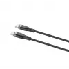 FIXED FIXDB-CC2-BK USB-C/USB-C kabelis pintu apvalkalu, 2 m, 100 W