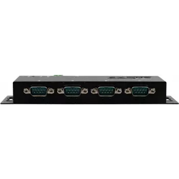 Serialo įrenginių serveris Exsys EX-6114-2POE — Ethernet į 4×RS-232 su PoE ir 12V/3A maitinimo šaltiniu