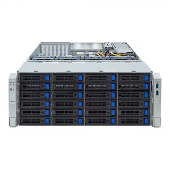 4U stovo serveris GIGABYTE S453-S70-AAV1 — dviejų lizdų LGA4677, DDR5, 16 DIMM, 38x 2,5 colio/M.2, 1600W perteklinis maitinimo šaltinis (80 PLUS Titanium)