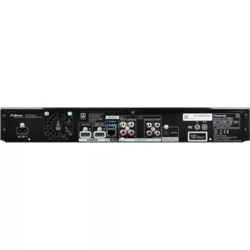 Panasonic DP-UB824EGK 3D Blu-ray grotuvas su vaizdo didinimu (upscaling), Ethernet, Wi-Fi