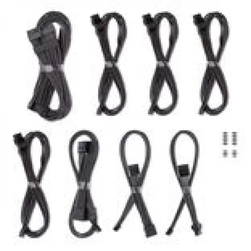 CableMod C-Series Pro ModMesh laidų rinkinys Corsair RMi/RMx/R maitinimo šaltiniams – anglies spalva