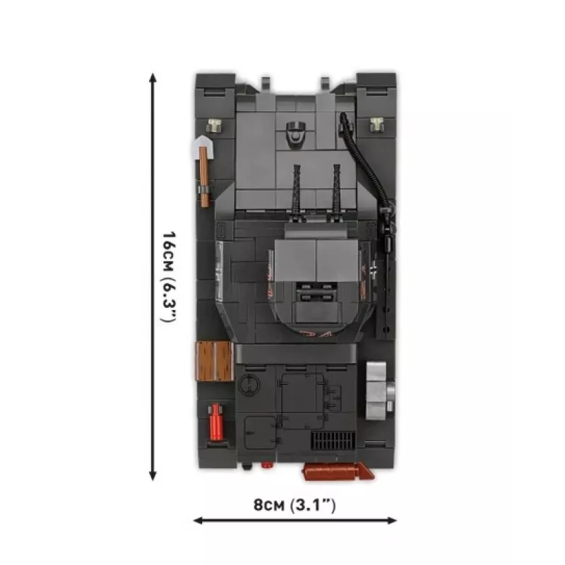 Konstrukcinis rinkinys Cobi Panzer I Ausf. B – 654 detalės, detalaus tanko modelio rinkinys