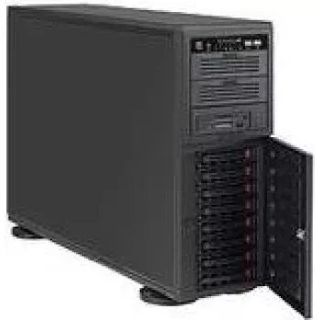 Supermicro SC743 AC-668B - pilno dėklo serverio korpusas - 4U - Extended ATX - SATA/SAS - karštai keičiami diskų krepšeliai - 668 W - juodas - USB