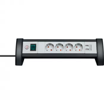 Ilgintuvas Brennenstuhl 1156250534 1,8 m 4 AC lizdai juoda balta