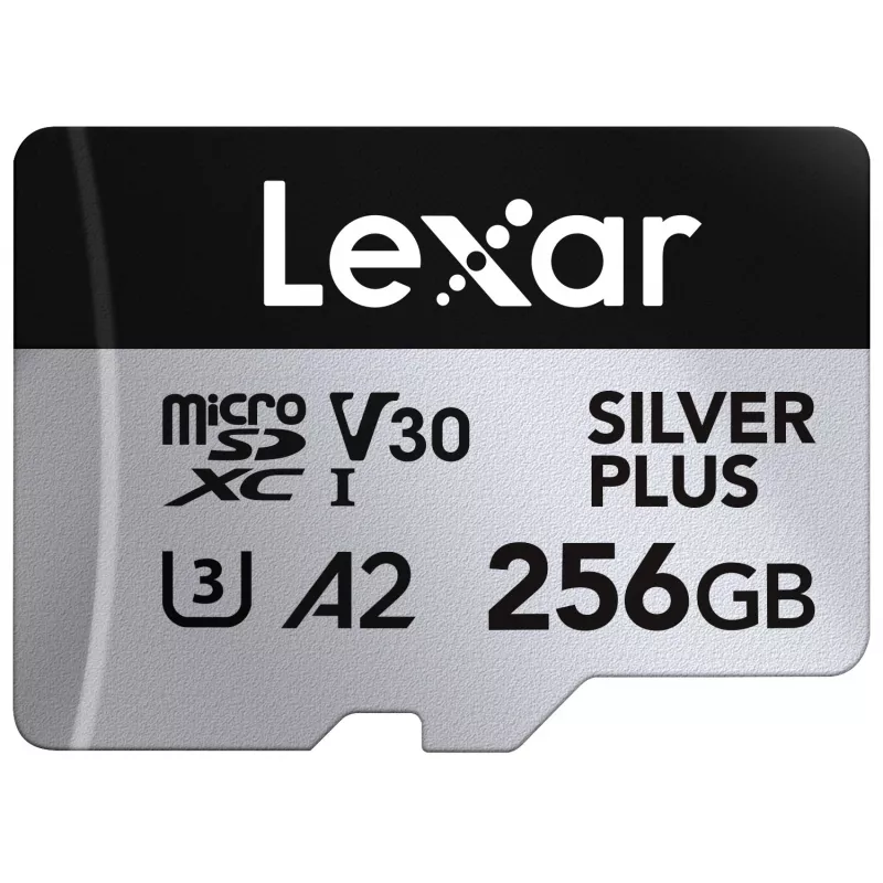 Lexar Silver Plus 256GB microSD kortelė C10 A2 U3 V30 205/150MB/s