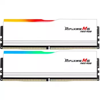G.Skill Ripjaws M5 Neo RGB 64 GB (2x 32 GB) DDR5-6000 Dual-Kit, balta, AMD EXPO