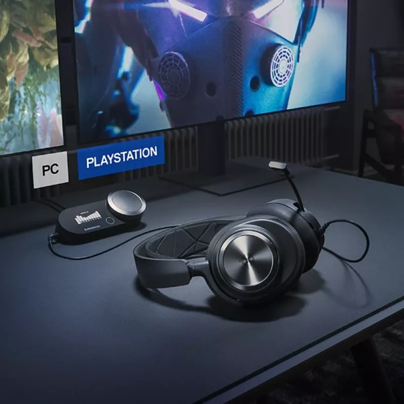 Ausinės Steelseries Arctis Nova Pro Wireless lankeliu žaidimams Bluetooth juodos