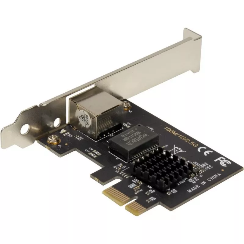 Inter-Tech ST-7266 PCIe tinklo plokštė, RJ-45, 2.5G, pasyvus aušinimas