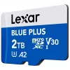 „Lexar BLUE PLUS“ atminties kortelė MicroSDXC 2 TB UHS‑I, 170 MB/s, U3 V30, atspari vandeniui