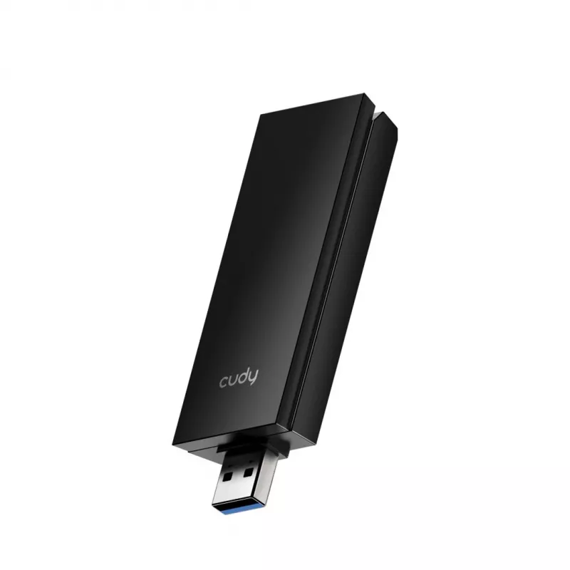 USB Type-A Wi‑Fi 6E adapteris Cudy WU5400, dviejų juostų 2x2, 2402 Mbit/s, juodas