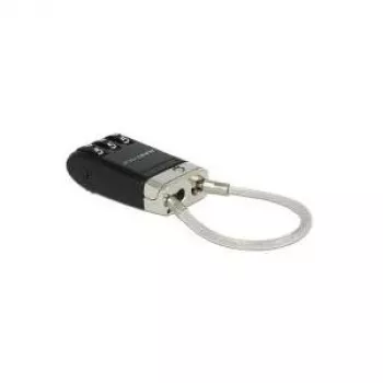 USB spynelė su kabeliu, juoda, Navilock 20647