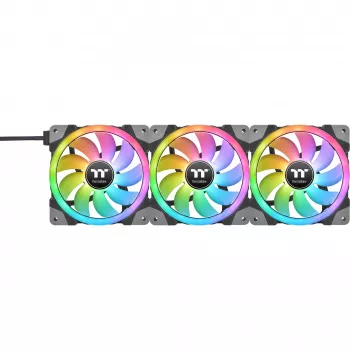 Thermaltake SWAFAN EX12 ARGB 120mm Reverse Blade 3 komplektas - Juoda