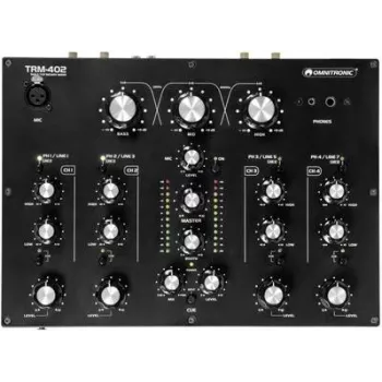 DJ maišytuvas Omnitronic TRM-402 4 kanalų su EQ ir FX