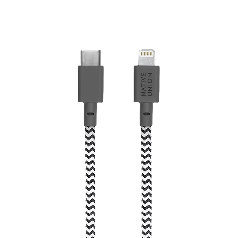 Native Union Night Cable USB-C į Lightning kabelis, 3 m, Zebra