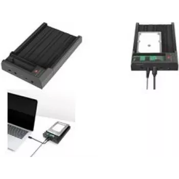 LogiLink USB 3.2 Gen 2 Quickport 2-Bay SATA HDD/SSD ir M.2 NVMe dokavimo stotelė QP0031