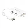 DELOCK adapteris DisplayPort kištukas > 1 x VGA + 1 x HDMI + 1 x DVI 24+1 Baltas
