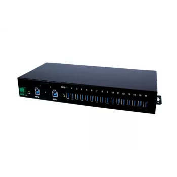 USB 3.0 sąsajų šakotuvas EXSYS EX-1116HMVS su fiksavimo jungtimis ir apsauga nuo įtampos svyravimų