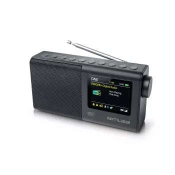 Nešiojamas radijo imtuvas muse M-117 DB — DAB/DAB+/FM, 3W RMS, 2,8 colio TFT, išorinė antena, 3,5 mm lizdas, 0,3 kg, juodas