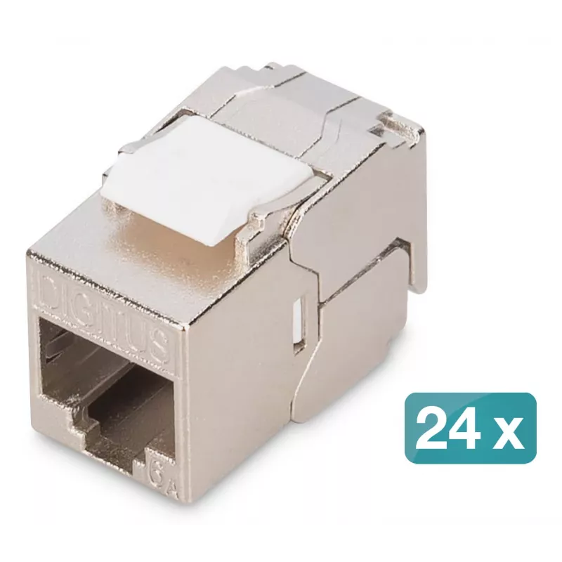 Digitus CAT 6A kompaktiškas kištukinis modulis ekranuotas beįrankis 24 vnt DN-93615-S-24