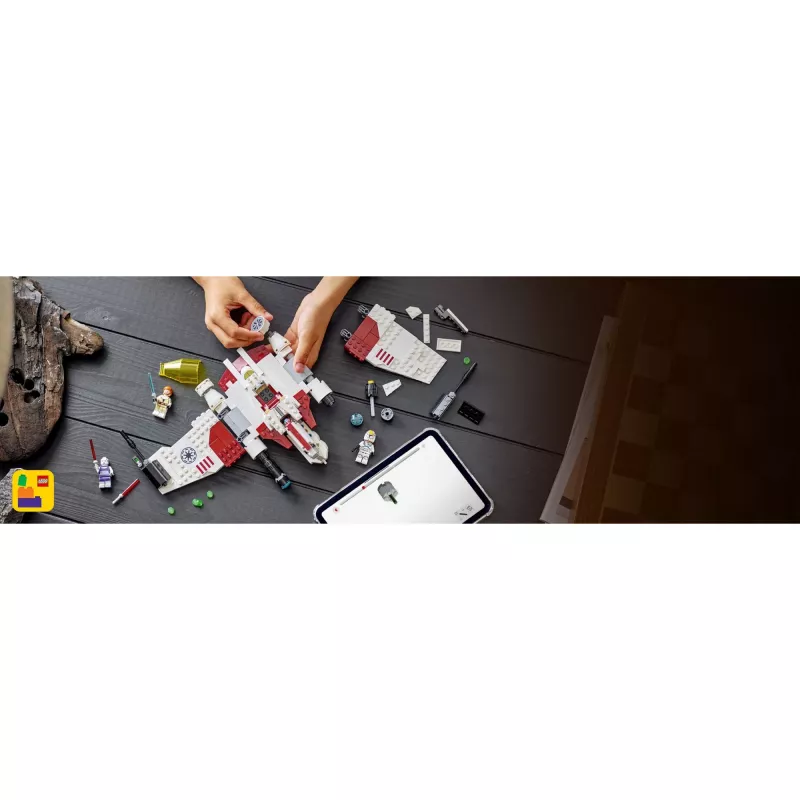 LEGO Star Wars V-19 Torrent Fighter 75432 statybinis rinkinys — 567 dalių, 3 minifigūrėlės, demonstravimo ir žaidimo modelis