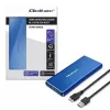 Qoltec 51832 išorinis M.2 SATA SSD disko dėklas, USB 3.0, iki 2 TB, mėlynas