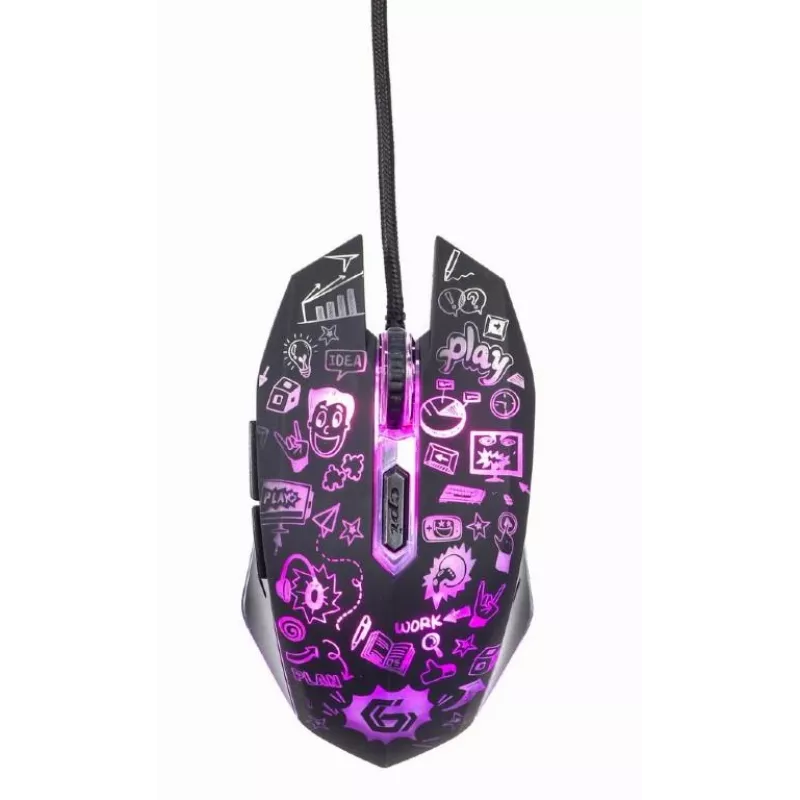 Pelė USB Optinė Juoda Gembird MUS-6B-GRAFIX-01