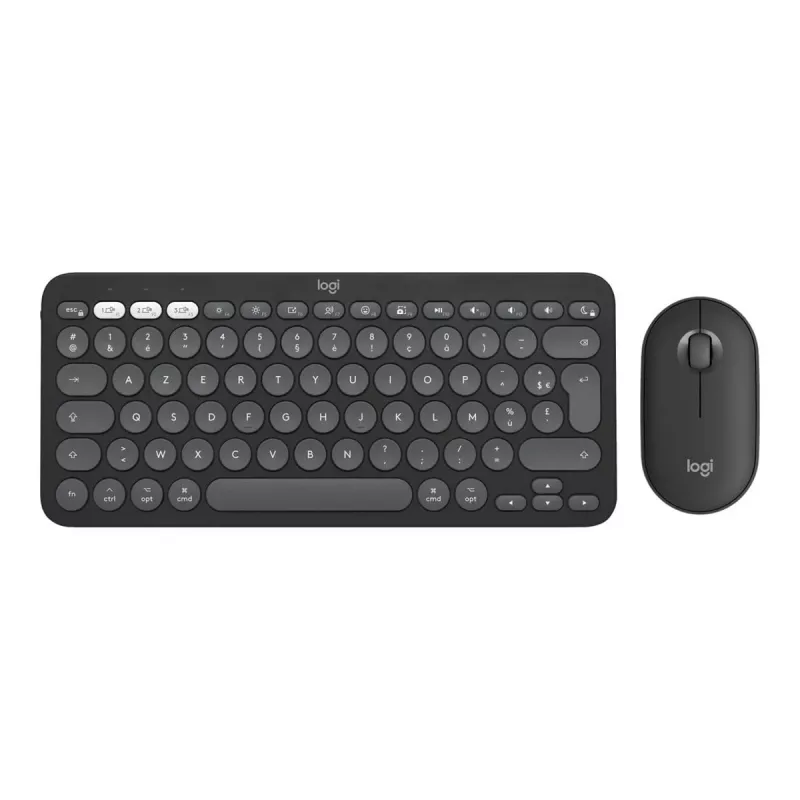 Logitech Pebble 2 Combo for Mac belaidė klaviatūra ir pelė QWERTZ vokiška grafito spalva