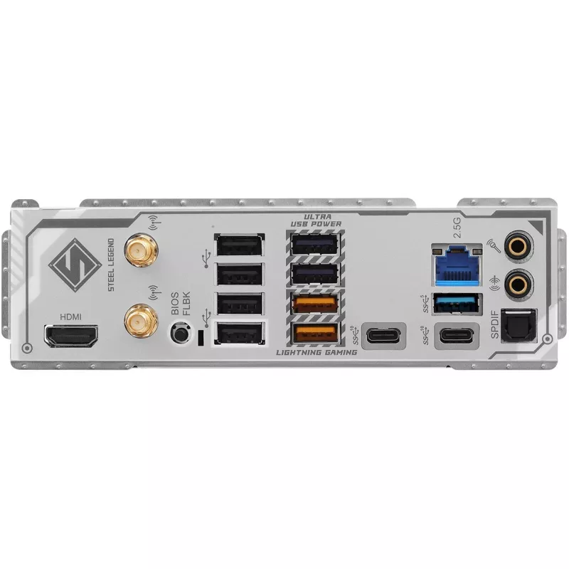 Pagrindinė plokštė ASROCK B850 Steel Legend WiFi ATX — AMD B850, lizdas AM5, DDR5, 4x DIMM, 4x M.2, Wi‑Fi 7, 2.5Gb LAN