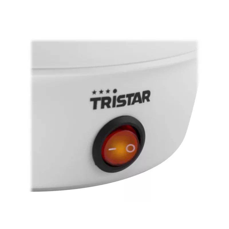 Kiaušinių virimo aparatas Tristar EK-3074 – 7 kiaušinių talpa, 350 W, skaidrus/baltas
