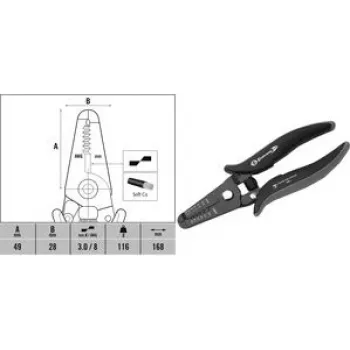 C.k tools T3895 ESD vielos nuėmiklis 0,8–2,6 mm laidininkams