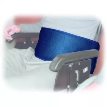 Vežimėlio stabilizavimo diržas Aston Secuback 681020 – pilvo tvirtinimas, tekstilė, reguliuojamas 150 cm, plotis 20 cm, mėlynas
