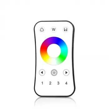 Skydance HS082918 belaidis nuotolinio valdymo pultas RGB/RGBW LED juostoms, 2,4 GHz, 4 zonos, su lietimo ratuku