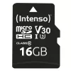 Intenso 3433470 microSDHC 16GB C10/UHS-I/U3/V30 atminties kortelė su SD adapteriu