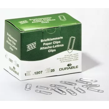 Popieriaus segtukai Metal Durable 120725 1000 vnt