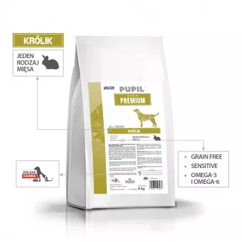 PUPIL Premium All Breeds Rabbit – sausas šunų ėdalas – 8 kg