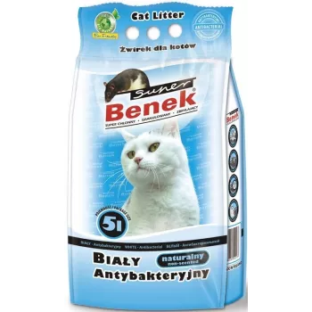 Super Benek Certech White Antibacterial 5 L – Kaulojantis bentonitinis kačių kraikas
