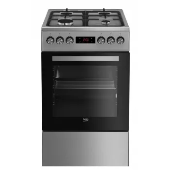 Dujinė-elektrinė viryklė BEKO FSM52330DX 5 degiklių 60 cm, energijos klasė A