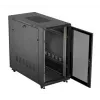 19 colių stelažo spinta LANBERG FF01-6222-23B 22U 600x1200 mm juoda perforuotomis durelėmis