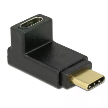 Adapteris USB-C lizdo orientacijos keitiklis DeLOCK 65914 USB Type-C Kištukas į Lizdą Juodas