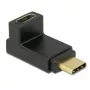 Adapteris USB-C lizdo orientacijos keitiklis DeLOCK 65914 USB Type-C Kištukas į Lizdą Juodas