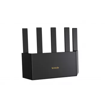 Stalinis maršrutizatorius TENDA TX12L Pro dviejų juostų Wi‑Fi 6 (802.11ax), 2402 Mbps, 5 išorinės antenos, Gigabit LAN, 3x RJ‑45