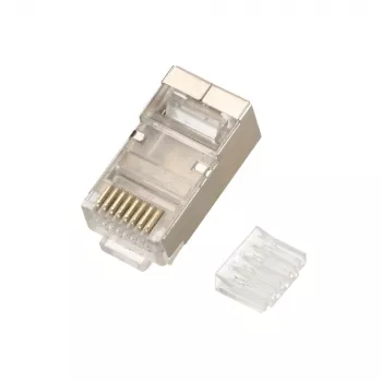 Extralink CAT6 FTP RJ45 Jungtis 8P8C Vyriškas/Moteriškas Skaidrus