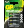 Vienkartinė ličio baterija GP Batteries Lithium 103173 AAA, 1,5 V, 4 vnt.