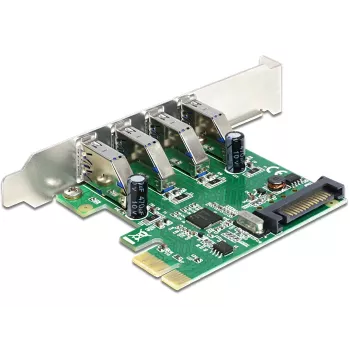 DeLOCK 89360 vidinė PCIe sąsajos plokštė su 4 USB 3.2 Gen 1 prievadais